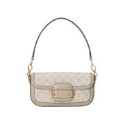 Gucci Horsebit GG Supreme Beige Läder Väska Beige, Dam