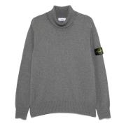 Stone Island Grå Hög Hals Tröja Tung Gray, Herr