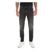 Roy Roger's Svarta Denim Jeans med Stretchtyg Black, Herr