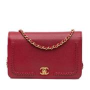 Chanel Vintage Pre-owned Laeder plnbcker Red, Dam