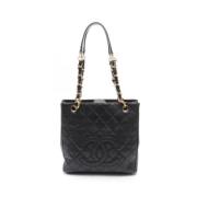 Chanel Vintage Pre-owned Laeder axelremsvskor Black, Dam