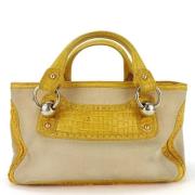 Celine Vintage Pre-owned Canvas handvskor Beige, Dam