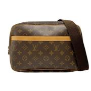 Louis Vuitton Vintage Pre-owned Tyg axelremsvskor Brown, Dam