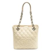 Chanel Vintage Pre-owned Laeder chanel-vskor Beige, Dam