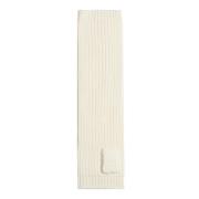 Isabel Marant Räfflad Stickad Fingerlös Vit Ullhandskar Beige, Unisex