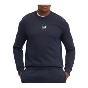 Emporio Armani EA7 Herr Crew Neck Sweatshirt Code Identity Blue, Herr