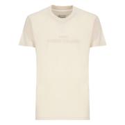 Maison Margiela Beige Bomull T-shirt med Logotyp Beige, Herr