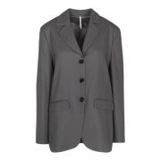 Liviana Conti Monope Blazer i Elegant Stil Gray, Dam