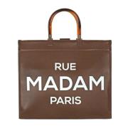 Rue Madam Brun Eco-Läder Toteväska Brown, Dam