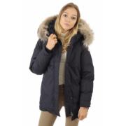 Pyrenex Bordeaux Admiral Parka med tvättbjörnspäls Blue, Dam