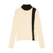 Patrizia Pepe Color Block Sweater Art. 2K0304K7X5 Brown, Dam