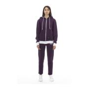 Baldinini Färgblock Huva Tracksuit Set Purple, Dam