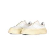 Maison Margiela Lädersneakers med tjock sula White, Dam