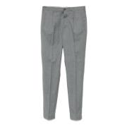 Incotex Grå Ullflanellbyxor Slim Fit Gray, Herr