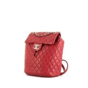 Chanel Vintage Pre-owned Laeder ryggsckar Red, Dam