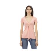 Trussardi Casual Rund Hals T-shirt Pink, Dam