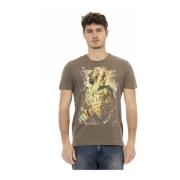 Trussardi Casual T-shirt med rund hals Brown, Herr