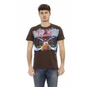 Trussardi Casual T-shirt med rund hals Brown, Herr