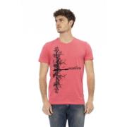 Trussardi Avslappnad Kortärmad Rund Hals T-shirt Pink, Herr