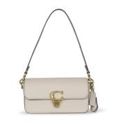 Coach Läder Studio Baguette Väska Beige, Dam