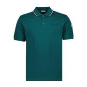 Moncler Polo med logokant Green, Herr