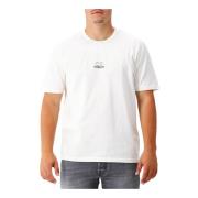 C.p. Company Vit Logo Jersey Tee White, Herr