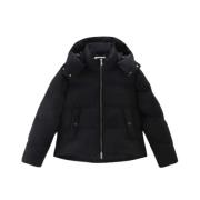 Woolrich Kort dunjacka med huva Black, Dam