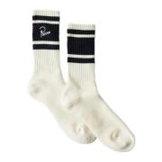 by Parra Klassiska Logo Crew Socks White, Herr