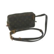 Louis Vuitton Vintage Pre-owned Canvas axelremsvskor Brown, Dam