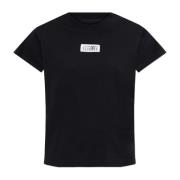 MM6 Maison Margiela T-shirt med logotyp Black, Dam