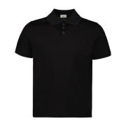 Saint Laurent Klassisk Svart Polo Tröja Cassandre Black, Herr