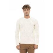 Alpha Studio Beige Ull Crewneck Tröja Män Beige, Herr