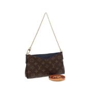 Louis Vuitton Vintage Pre-owned Canvas axelremsvskor Brown, Dam