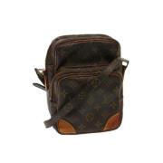 Louis Vuitton Vintage Pre-owned Canvas axelremsvskor Brown, Dam