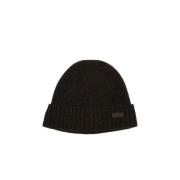 Barbour Räfflad Ull Beanie Mössa Green, Unisex