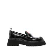 Gucci Svarta platta slip-on skor Black, Dam