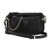 Guess Noelle Dubbel Pouch Crossbody Väska Black, Dam