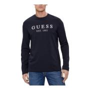 Guess Herr Logo T-shirt Blue, Herr