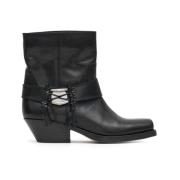 Isabel Marant Gaucho Cuban Heel Läderstövlar Black, Dam