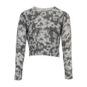 Moschino Kort Grå Rund Hals Jersey Gray, Dam