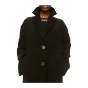 PINKO Svart Kappa Enter Cappotto Black, Dam