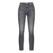 Pinko Vintage Skinny Jeans Love Birds Broderad Gray, Dam