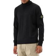 Stone Island Melange Kolstickad Tröja Gray, Herr