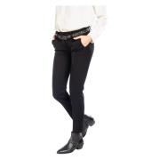 Mason's Slim Chino Byxor i Teknisk Jersey Black, Dam