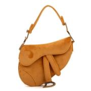 Dior Vintage Pre-owned Canvas handvskor Yellow, Dam