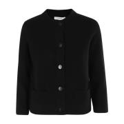 Vince Snap Cardigan Sweater Black, Dam