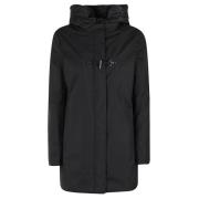 Fay Toggle Front Coat med Avtagbar Staccabile Black, Dam