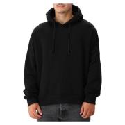 Won Hundred Svart Tvättad Hoodie Streetstyle Vinter Basic Black, Herr