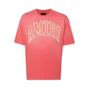 Amiri Röd Bomull Jersey T-shirt med Logo Red, Herr