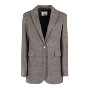 Circolo 1901 Casual Sweat Blazer Brown, Dam